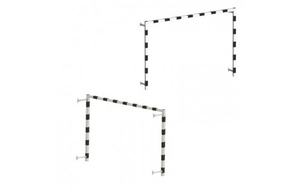 Ворота для гандбола\мини-футбола 300х200х50см стальные складные пристенные (пара) Dinamika ZSO-002125 600_380