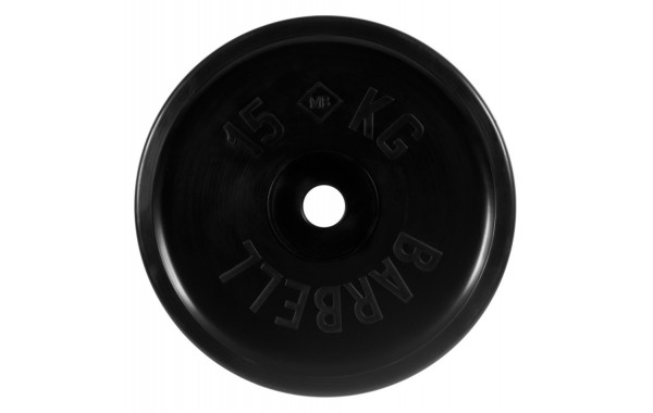 Диск олимпийский d51мм евро-классик MB Barbell MB-PltBE-15 15 кг черный 600_380