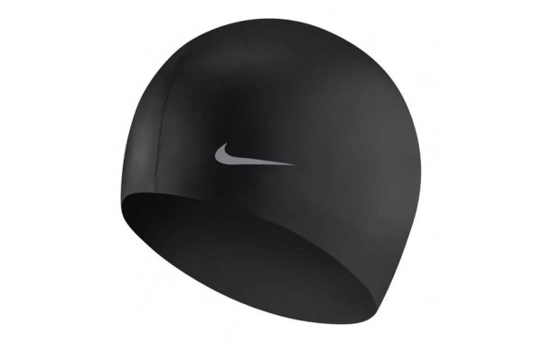 Шапочка для плавания детская Nike Solid Silicone Youth, TESS0106001, Черный, силикон 600_380