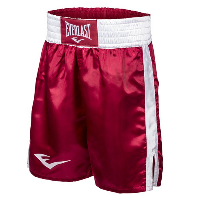 Трусы боксерские (выше колена) Everlast 4412 RD/WH красно-белый 800_800