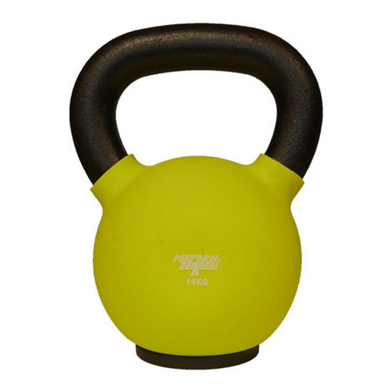 Обрезиненная гиря 14 кг Perform Better Neoprene Kettlebell 8937 салатовый 800_800