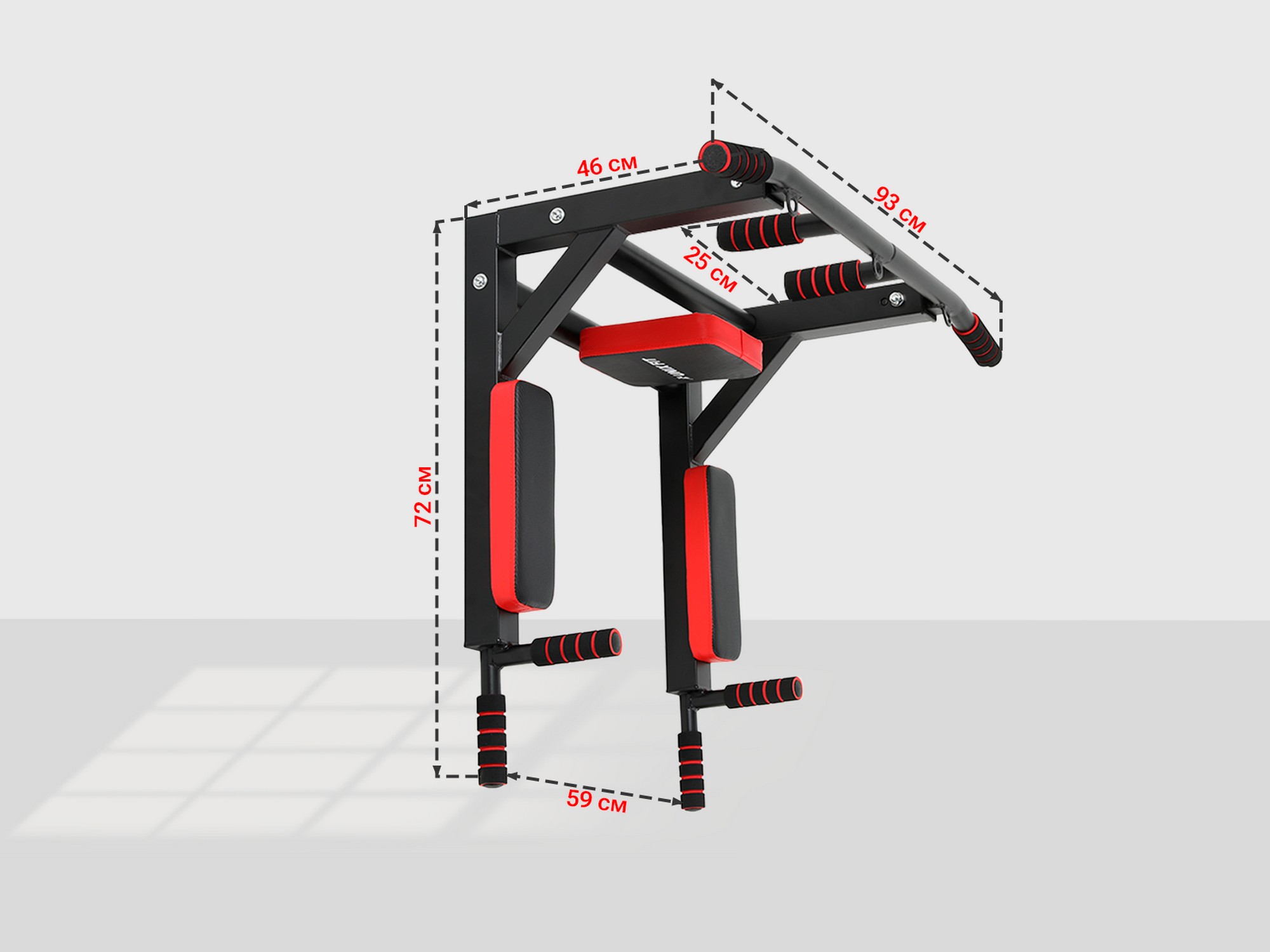 Турник настенный 3 в 1 UnixFit PULL UP 200 BSPU200 2000_1500