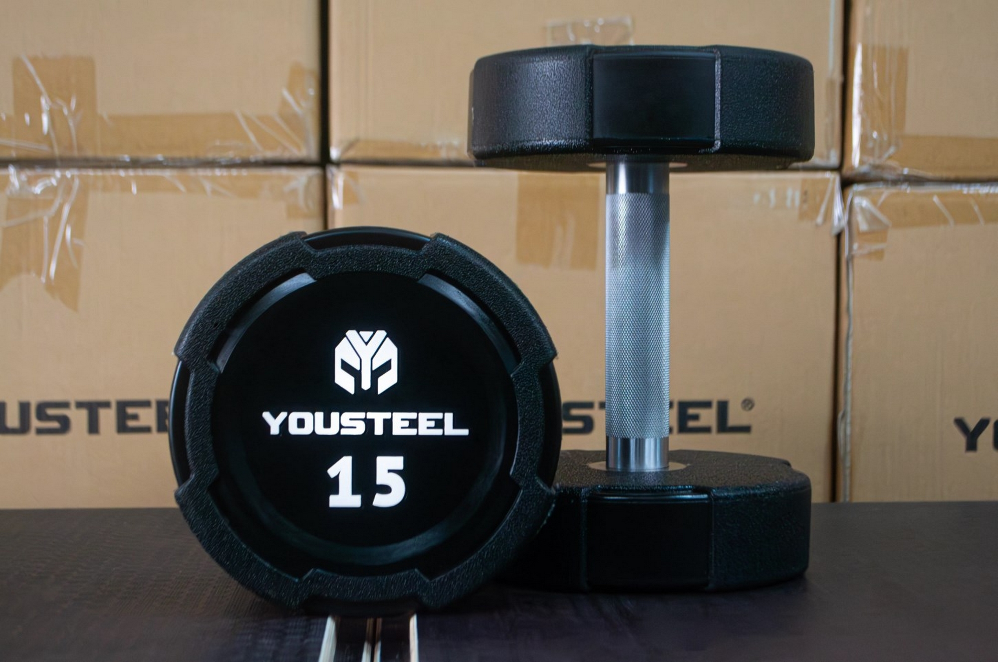 Гантель EVO 15кг полиуретановая YouSteel 2000_1327