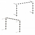 Ворота для гандбола\мини-футбола 300х200х100см стальные складные пристенные (пара) Dinamika ZSO-002837 120_120