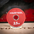 Диск 2,5кг, каучук, тренировочный, красный YouSteel 120_120